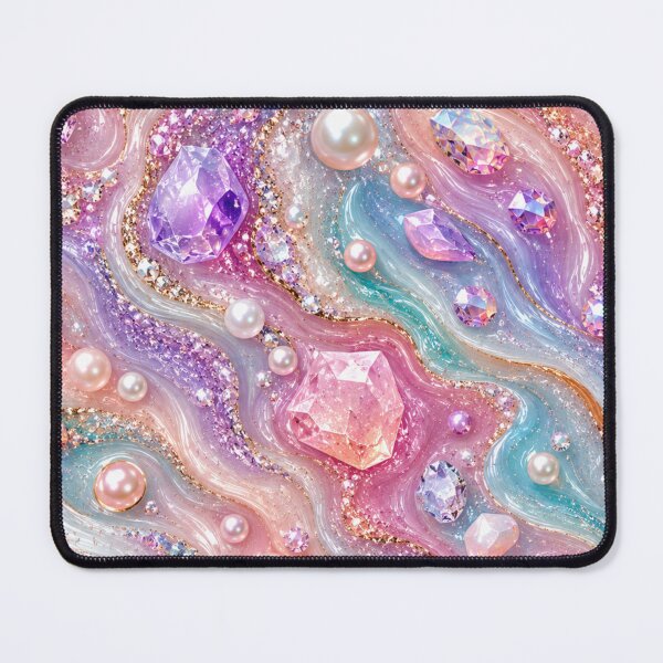 Item preview, Luxury Pearl & Crystal Fluid Art Marble designed and sold by Aramdesing.