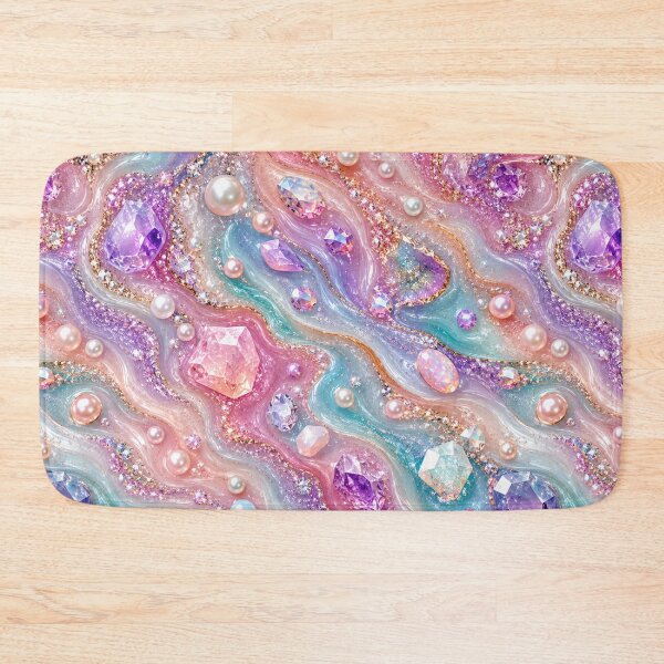 Item preview, Luxury Pearl & Crystal Fluid Art Marble designed and sold by Aramdesing.