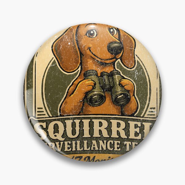 Item preview, Dachshund Squirrel Surveillance Funny Dog Watching Squirrels designed and sold by arawaksupplyco.