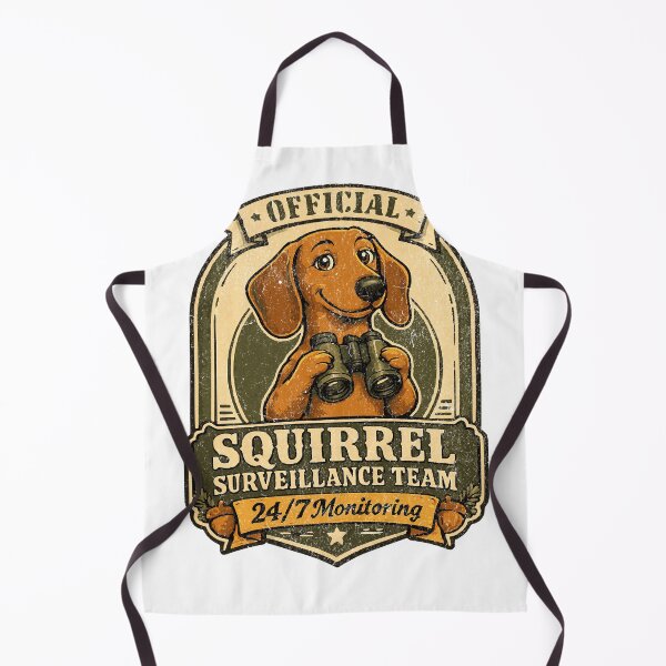 Item preview, Dachshund Squirrel Surveillance Funny Dog Watching Squirrels designed and sold by arawaksupplyco.