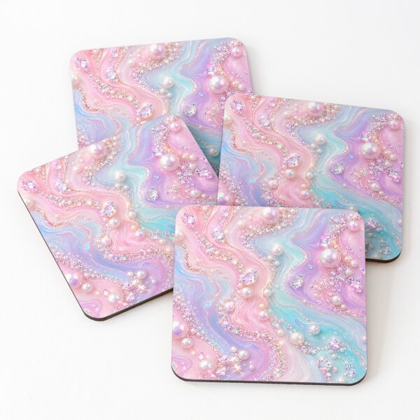 Item preview, Luxury Pearl & Crystal Fluid Art Marble designed and sold by Aramdesing.
