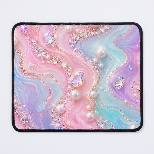 Item preview, Luxury Pearl & Crystal Fluid Art Marble designed and sold by Aramdesing.