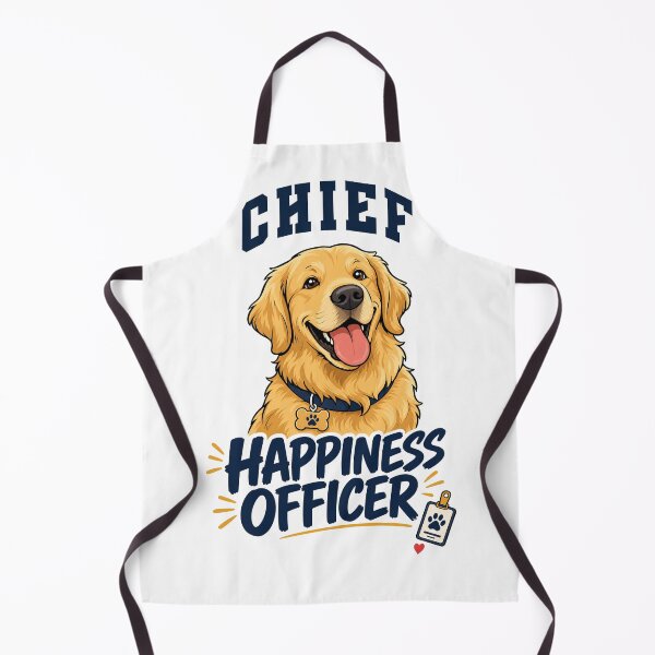 Item preview, Golden Retriever Dog Chief Happiness Officer Humor designed and sold by arawaksupplyco.