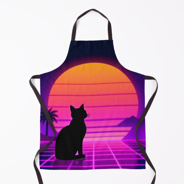 Item preview, Synthwave Cat Sunset designed and sold by GenAnArt.