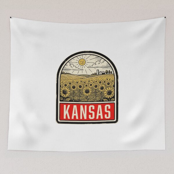 Item preview, Vintage Kansas Farm Barn Retro Travel Design designed and sold by Paper Drip.