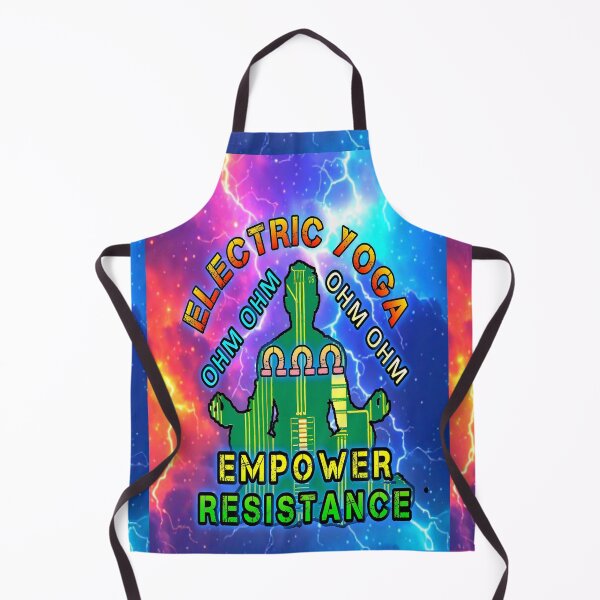 Item preview, Funny Spiritual Electrical Body Meditation Motivational ELECTRIC YOGA EMPOWER RESISTANCE OHM OHM designed and sold by Giulivo Store Graphic.