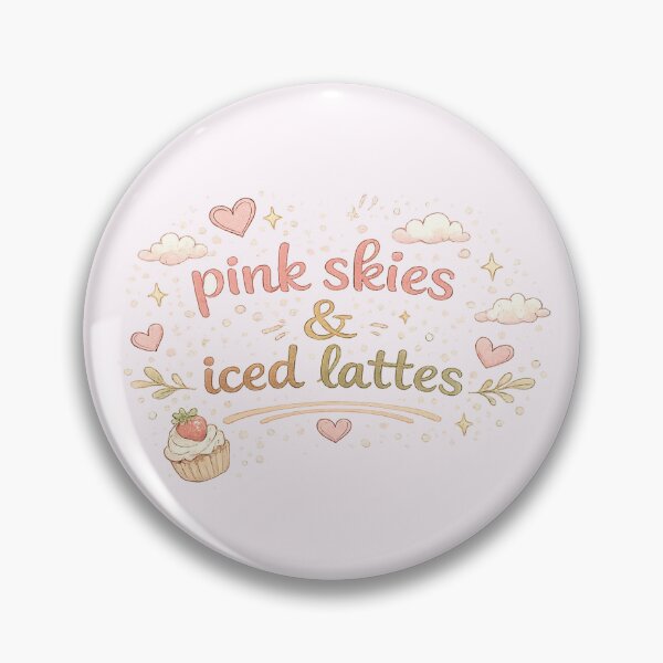 Item preview, Pink Skies & Iced Lattes – Cute Coffee Lover Aesthetic Design designed and sold by My Gluten Free Life UK.