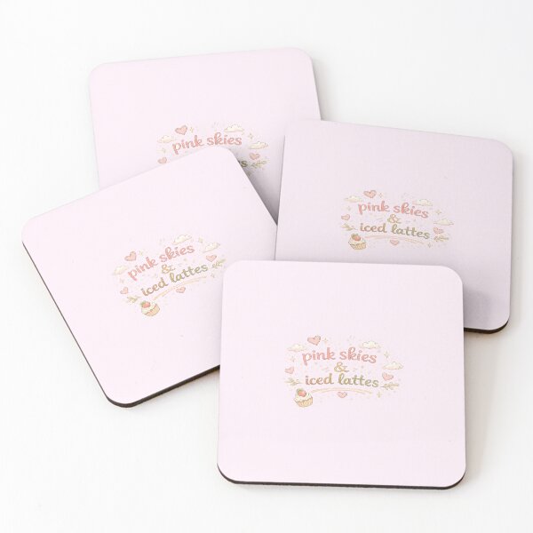 Item preview, Pink Skies & Iced Lattes – Cute Coffee Lover Aesthetic Design designed and sold by My Gluten Free Life UK.