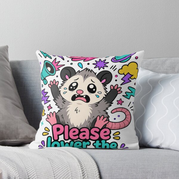 Item preview, Please Lower The Universe Opossum - Neurospicy ADHD & Introvert Humor Sticker designed and sold by VisualArtsOasis.
