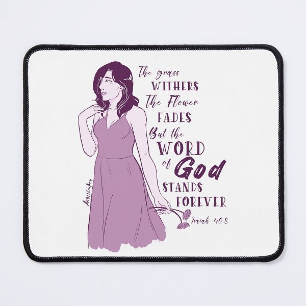 Item preview, Isaiah 40:8 Bible Verse - Eva designed and sold by AngelEneArt.