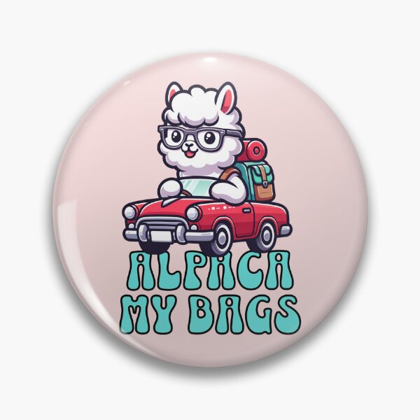 Item preview, Alpaca My Bags Funny Travel Alpaca – Cute Llama Road Trip Design designed and sold by Sachie's Studio.