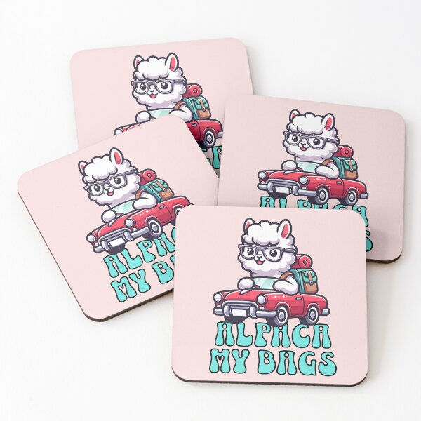 Item preview, Alpaca My Bags Funny Travel Alpaca – Cute Llama Road Trip Design designed and sold by Sachie's Studio.