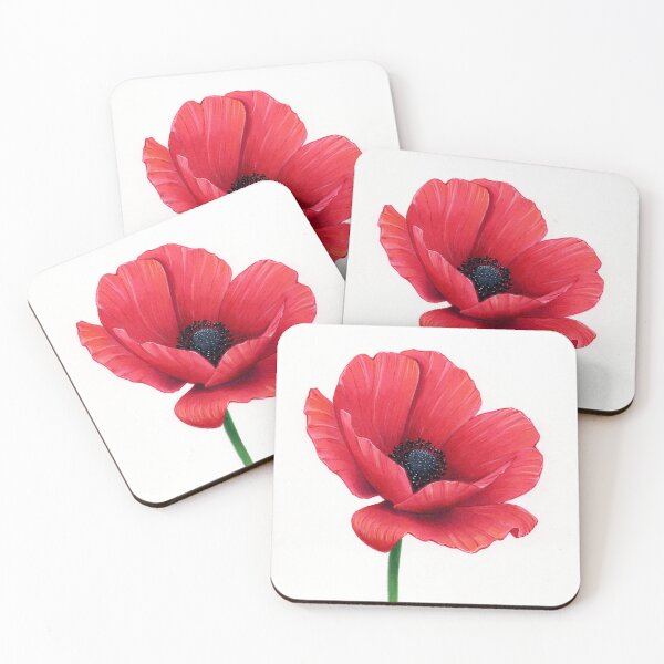 Artikelvorschau, Roter Mohn – Botanische Illustration entworfen und verkauft von S. Amado.