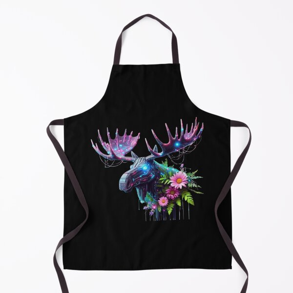Item preview, Neon Forest Guardian - Cyberpunk Moose Art designed and sold by PatykArt.