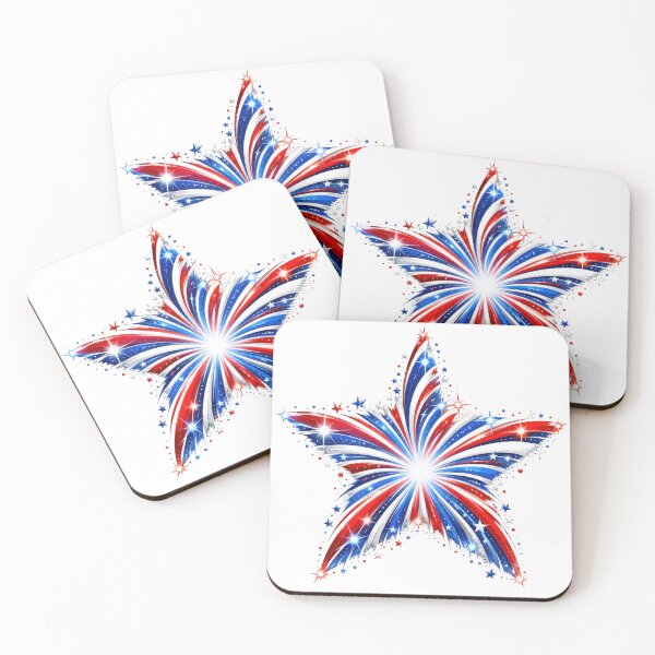 Item preview, Patriotic Firework Starburst designed and sold by jgvisualarts.