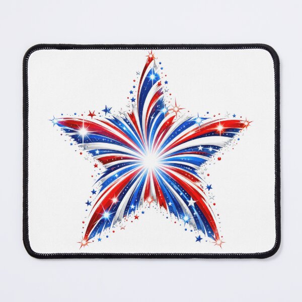 Item preview, Patriotic Firework Starburst designed and sold by jgvisualarts.