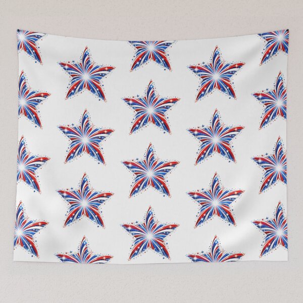 Item preview, Patriotic Firework Starburst designed and sold by jgvisualarts.