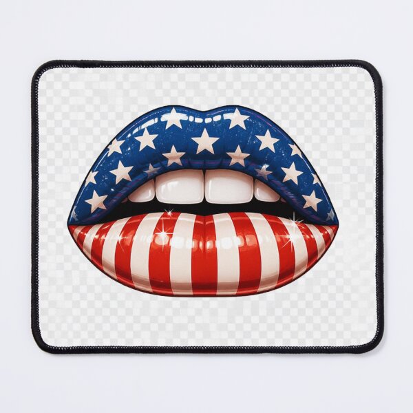 Item preview, American Flag Lips | Patriotic USA Lip Art | Fourth of July Pop Art Design designed and sold by MoodLay.