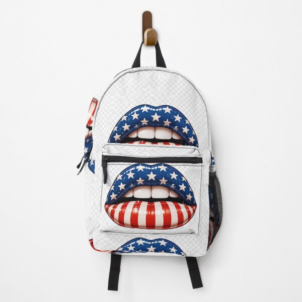 Item preview, American Flag Lips | Patriotic USA Lip Art | Fourth of July Pop Art Design designed and sold by MoodLay.