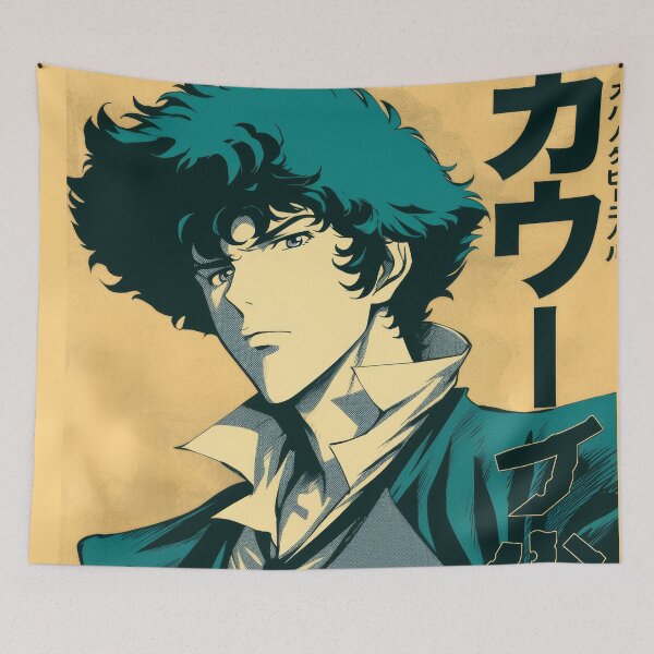 Item preview, Space Chad Cowboy Duotone Teal Gold designed and sold by AnimeArsenalPrints.
