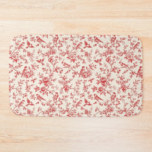 Item preview, Red Toile de Jouy Bird Pattern Phone Case for Mom | Vintage Floral Birds Journal for Students | French Country Tote Bag for Teacher | Romantic Red Botanical Bird Blanket for Friends designed and sold by VivaFy.