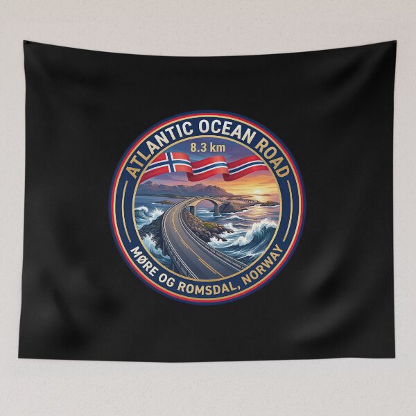Item preview, Atlantic Ocean Road Bucket List Travel Destination designed and sold by enzoade.