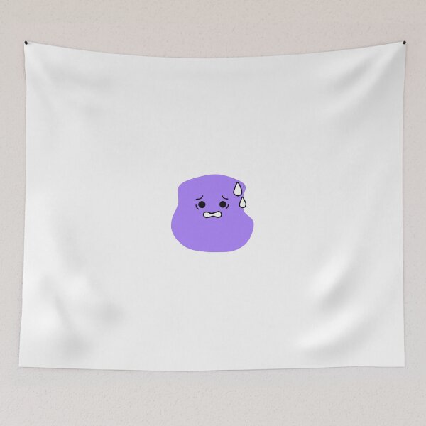 Item preview, Anxious Purple Blob Cartoon Character designed and sold by DailyDoodlesBySumbul.