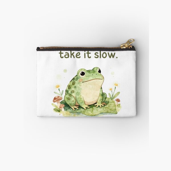 Item preview, Cute Cottagecore Frog Take it Slow  designed and sold by Cozy Chaos Studio Co.