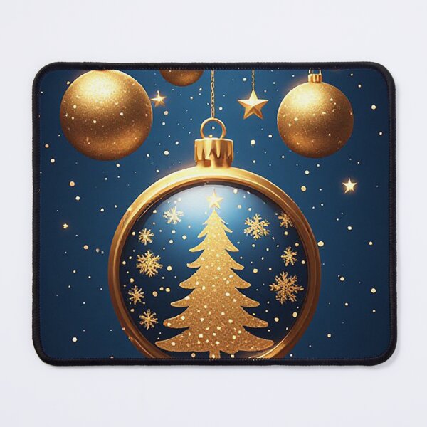 Item preview, Gold Christmas Ornament Holiday Scene designed and sold by Cute Animals And Royal Art.