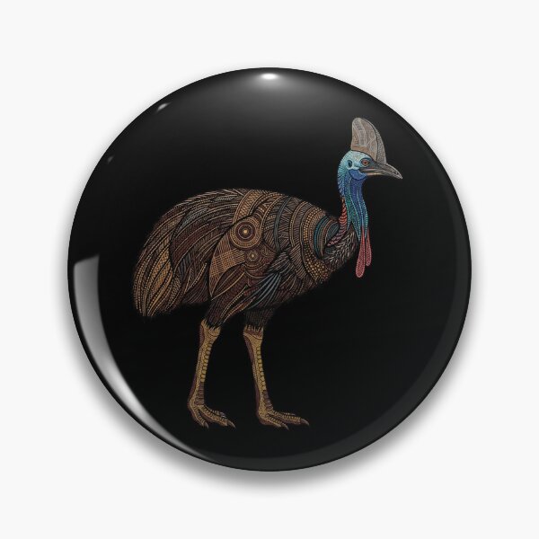 Item preview, The Neon Dagger Aboriginal Style Southern Cassowary designed and sold by FreiherrPK.