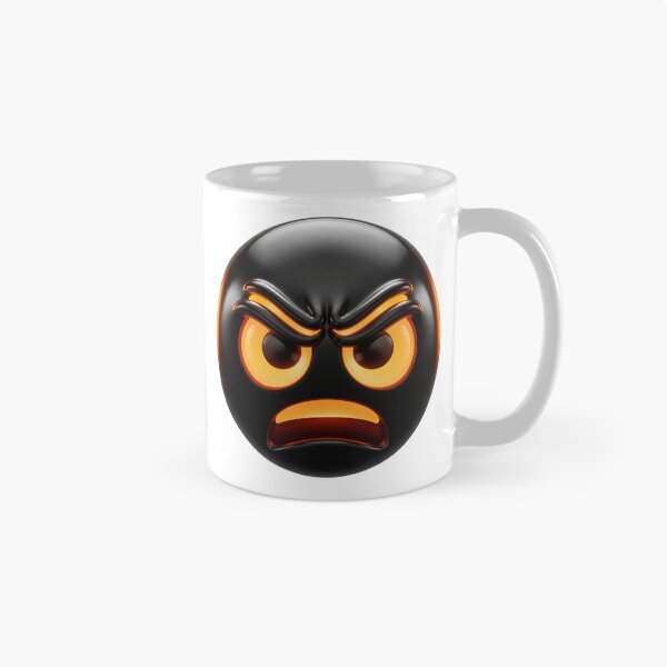 Item preview, Furious Black Emoji 3D with Fiery Gaze designed and sold by FusiTink.
