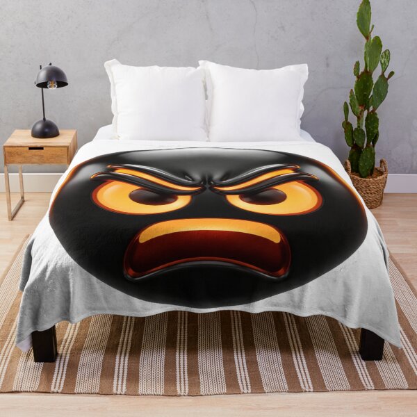 Item preview, Furious Black Emoji 3D with Fiery Gaze designed and sold by FusiTink.