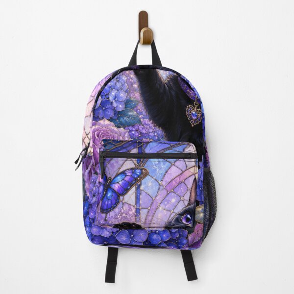 Item preview, Black Cat Dreamy Garden Soft Purple Blue designed and sold by scicilysimonee.