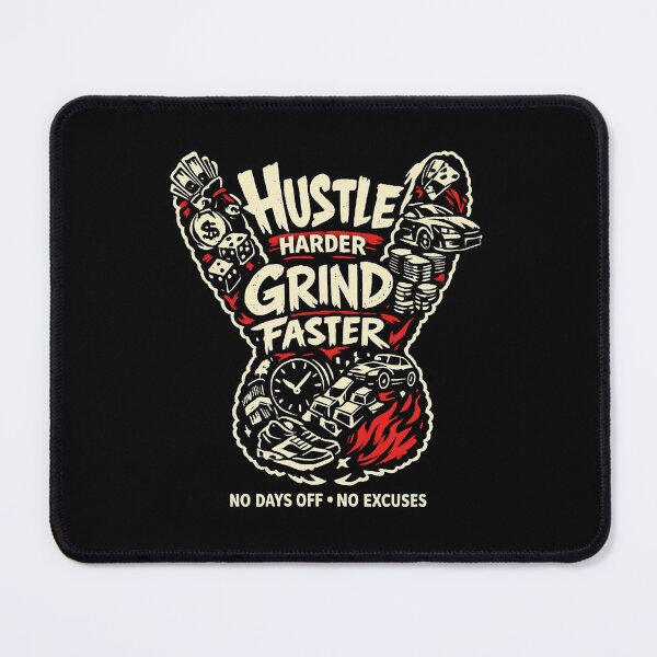 Item preview, Hustle Harder Grind Faster Motivation designed and sold by -DEEWOLF-.