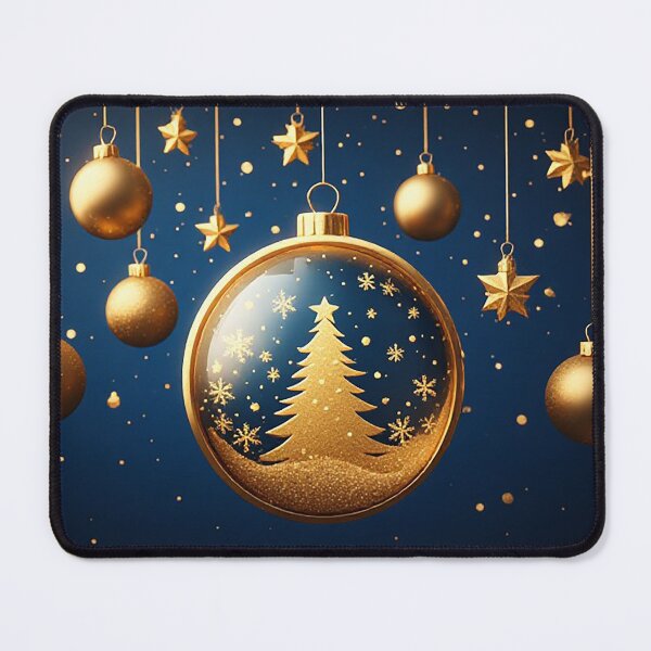 Item preview, Blue Background Christmas Ornament Design designed and sold by Cute Animals And Royal Art.