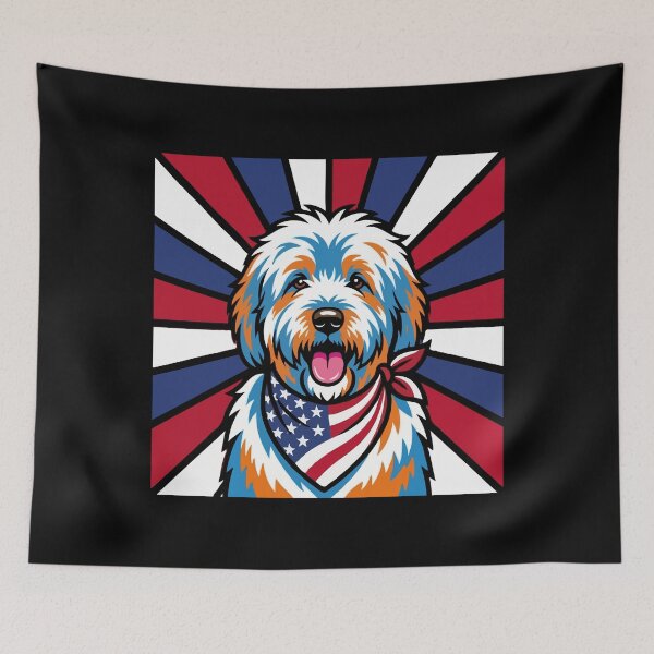 Item preview, Old English Sheepdog 4th of July Dog – Patriotic USA Puppy Gift designed and sold by The Real Life Symphony.