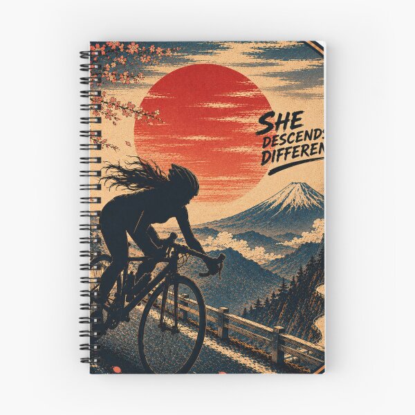 Item preview, She Descends Different Japanese Ukiyo-e Cycling Sticker/T-Shirt Art designed and sold by Locker39.