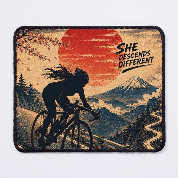Item preview, She Descends Different Japanese Ukiyo-e Cycling Sticker/T-Shirt Art designed and sold by Locker39.