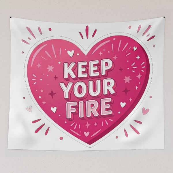 Item preview, Keep Your Fire Heart Motivational Quote designed and sold by Owcomm.