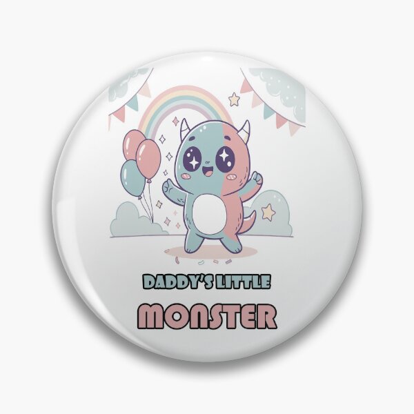 Item preview, Daddy's Little Monster Kids T-Shirt | Cute Kawaii Monster Design designed and sold by Amber Sky Creations.