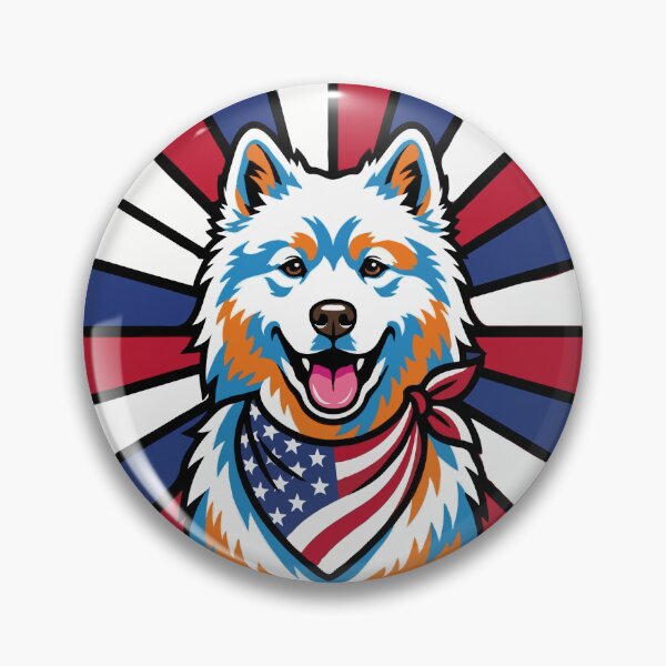 Item preview, Samoyed 4th of July Dog – Patriotic USA Puppy Gift designed and sold by The Real Life Symphony.