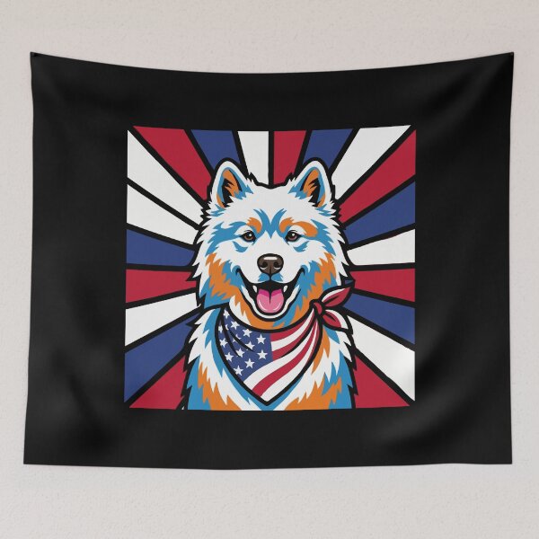 Item preview, Samoyed 4th of July Dog – Patriotic USA Puppy Gift designed and sold by The Real Life Symphony.