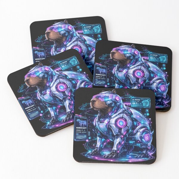 Item preview, Cyber Capybara 2099 Future AI Vibes designed and sold by NovaMoodCo.