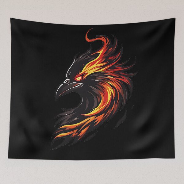 Item preview, Fierce Flaming Eagle Mascot Vector designed and sold by UrbanPrts.