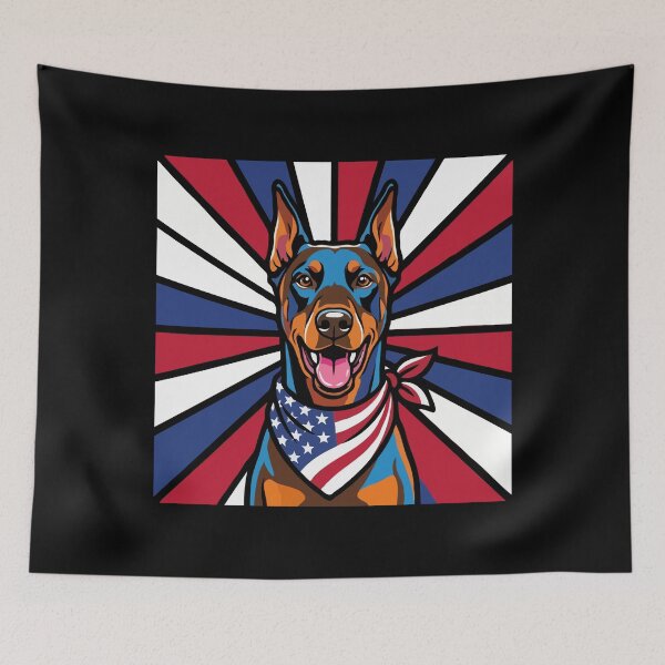 Item preview, Doberman Pinscher 4th of July Dog – Patriotic USA Puppy Gift designed and sold by The Real Life Symphony.