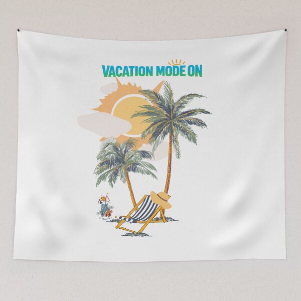 Item preview, Vacation Mode On Tropical Beach Chair Palm Trees Summer . designed and sold by LunaPrintCo.