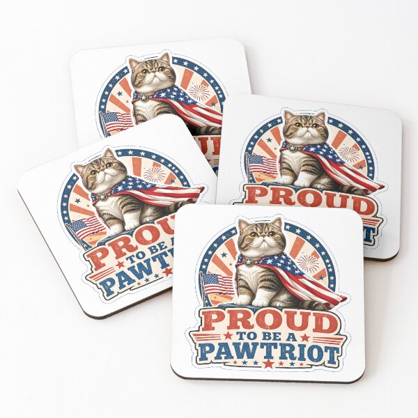 Item preview, Proud To Be A Pawtriot Exotic shorthair Cat – Patriotic 4th of July USA Cat Lover Gift designed and sold by Bettybee00.