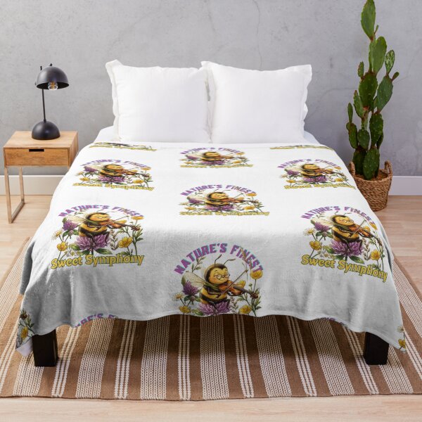 Item preview, Nature's Finest Sweet Symphony: Whimsical Fiddling Bee Floral T-Shirt designed and sold by NinaCreator.