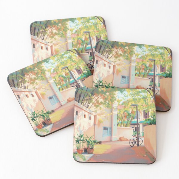 Item preview, Bicycle sunlight dappled lane illustration designed and sold by - Designspace -.