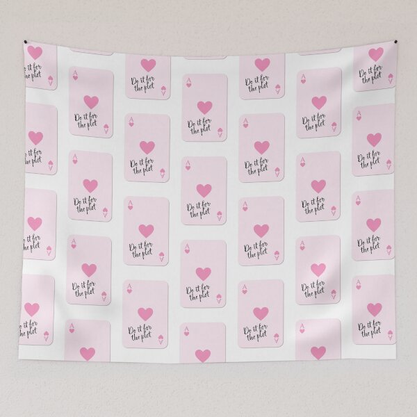 Item preview, Pink Ace of Hearts Playing Card Design ft. "Do It For The Plot" Funny Sassy Quote designed and sold by SpringTeaDesigns.